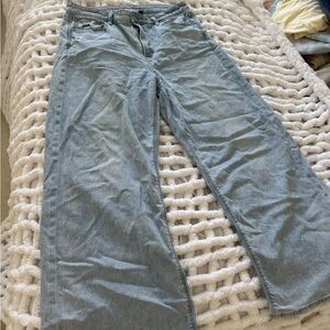 American Eagle Outfitters Blue Flare Wide Leg Jeans